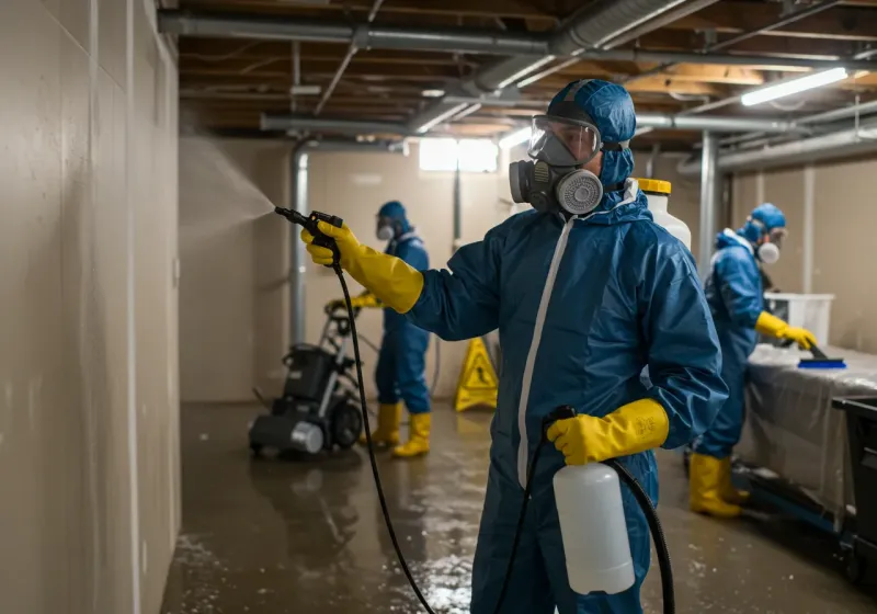 Basement Sanitization and Antimicrobial Treatment process in Kimberling City, MO