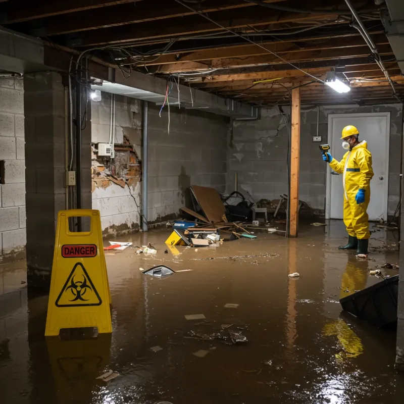 Flooded Basement Electrical Hazard in Kimberling City, MO Property